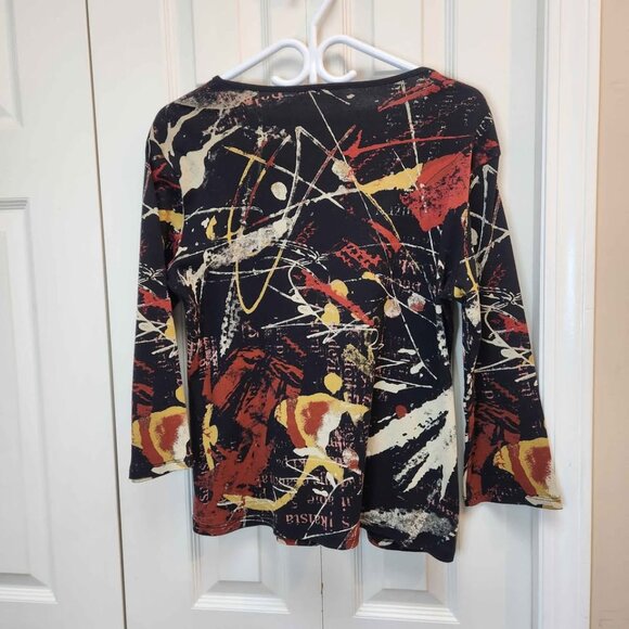 [L] Jess & Jane Colorama abstract art design Top warm colours size‎ Large - Picture 5 of 8